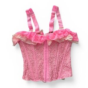 Free People x We Are HAH Seams Like A Princess Corset, Pink, Coquette, Medium